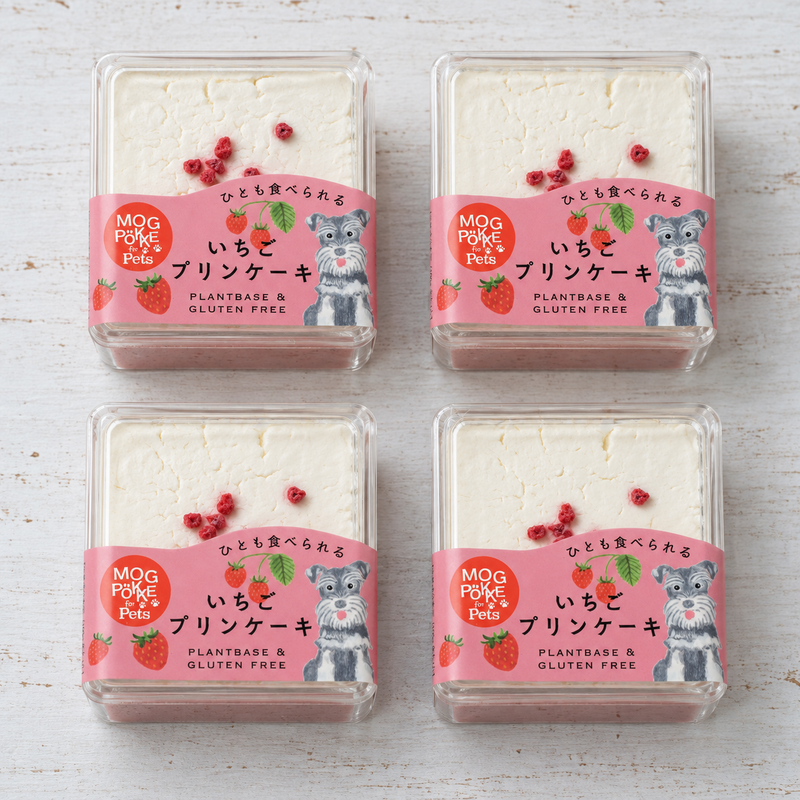 いちごプリンケーキ4個セットの正方形商品写真